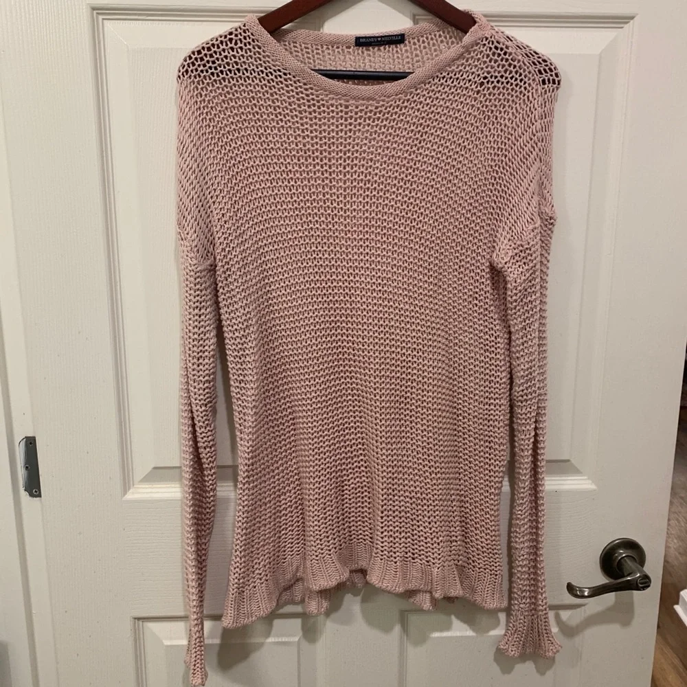 Brandy Melville Blush Pink Knit Sweater - Picture 2 of 6